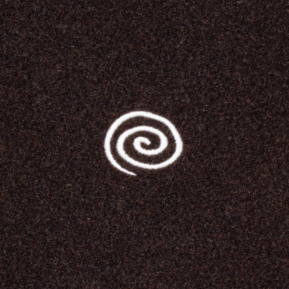 Wool-Blend Stand-Collar Jacket (BROWN)