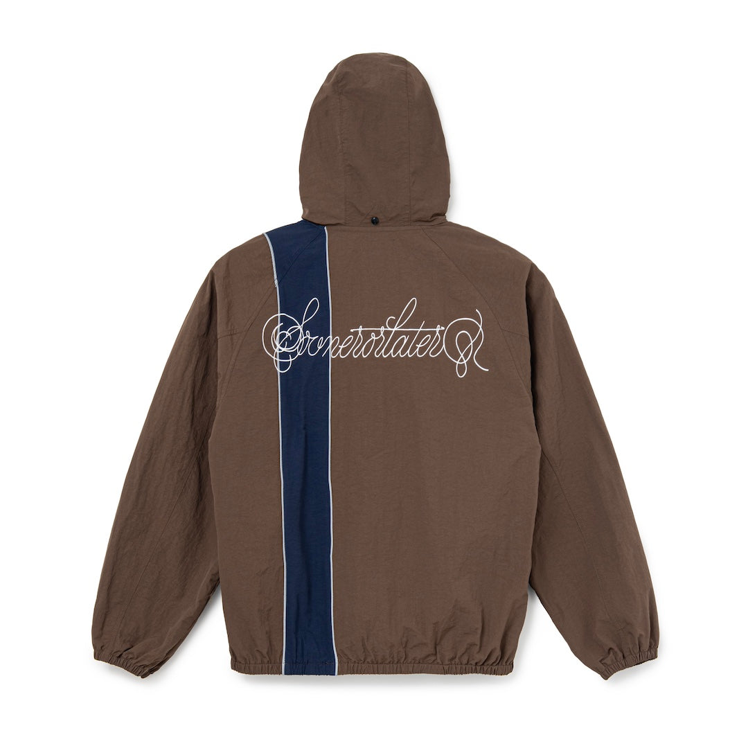 Nylon Track Jacket (BROWN) – SOL soonerorlater