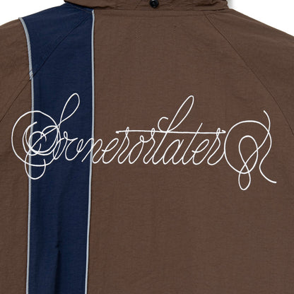 Nylon Track Jacket (BROWN)