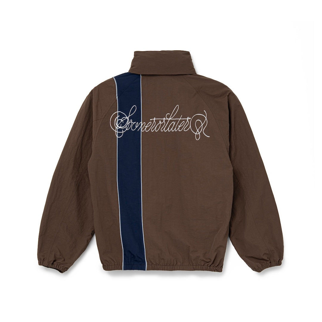 Nylon Track Jacket (BROWN)