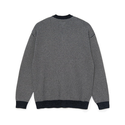 Knitted Border Cardigan (BLACK&IVORY)