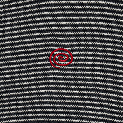 Knitted Border Cardigan (BLACK&IVORY)