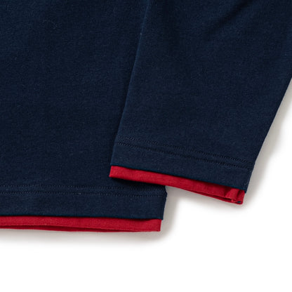 Fake-Layered L/S Tee (NAVY)