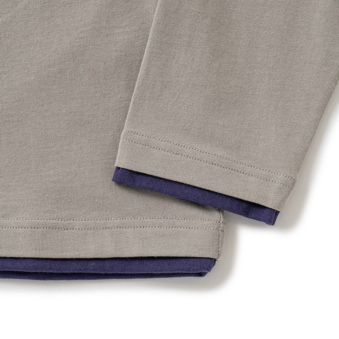 Fake-Layered L/S Tee (GRAY)
