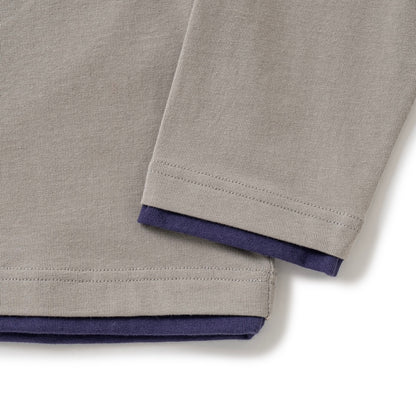 Fake-Layered L/S Tee (GRAY)