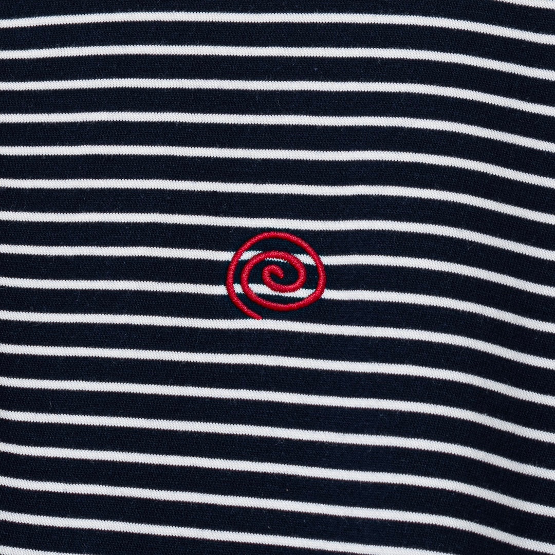 Border L/S Tee (WHITE&NAVY)