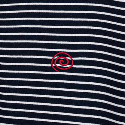 Border L/S Tee (WHITE&NAVY)