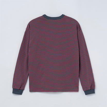 Border L/S Tee (GRAY&RED)