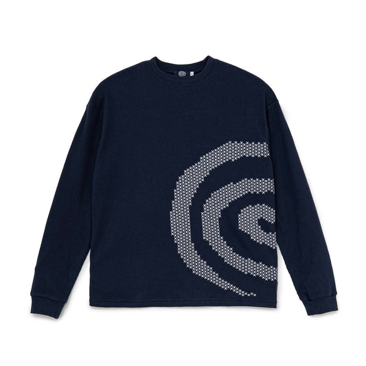 Cross GuruGuru Waffle L/S Tee (NAVY)