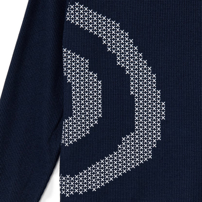Cross GuruGuru Waffle L/S Tee (NAVY)