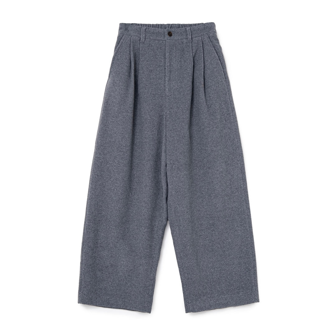Wool-Blend Easy 2-Tuck Pants (GRAY)