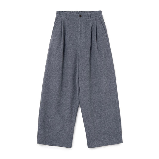Wool-Blend Easy 2-Tuck Pants (GRAY)