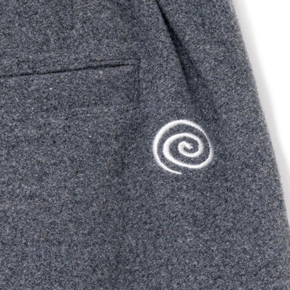 Wool-Blend Easy 2-Tuck Pants (GRAY)
