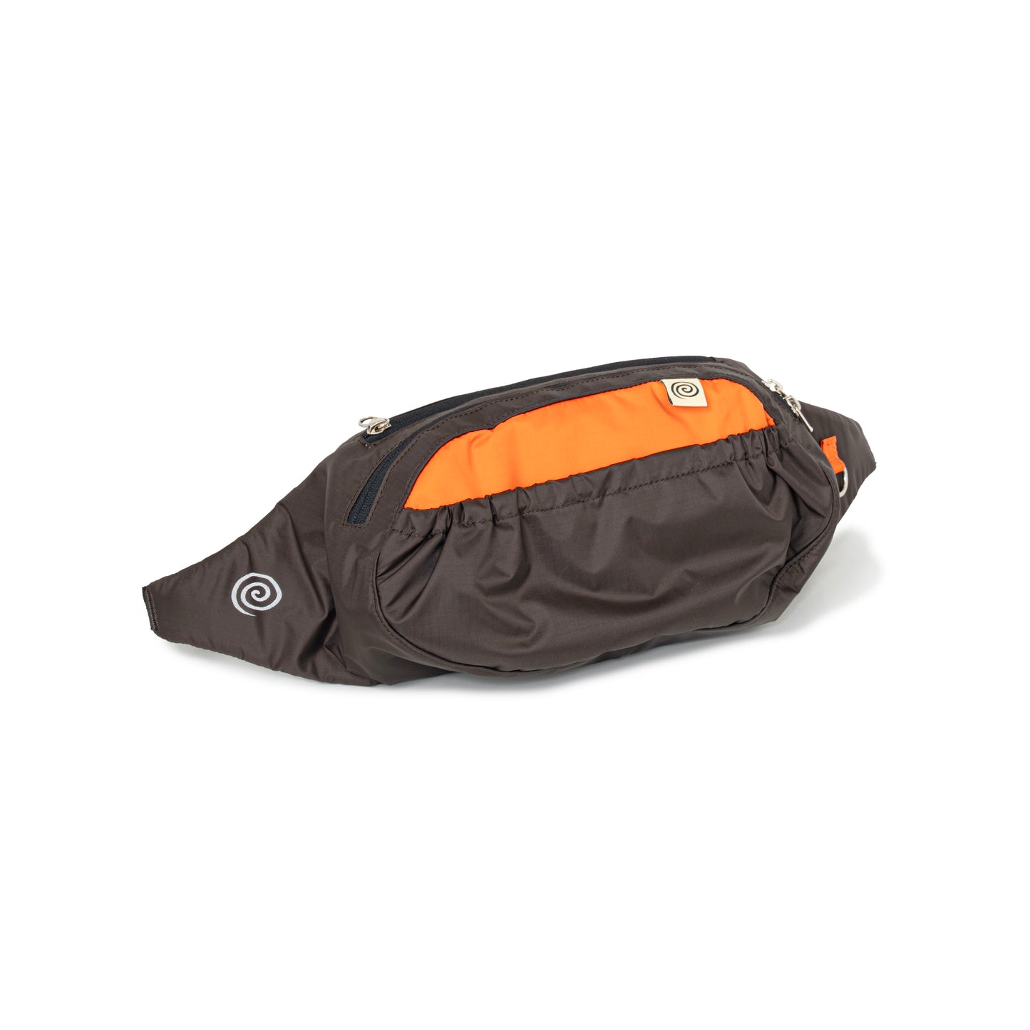 Nylon Two-tone Waist Bag (BROWN)