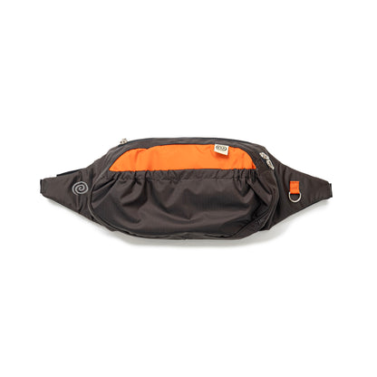 Nylon Two-tone Waist Bag (BROWN)