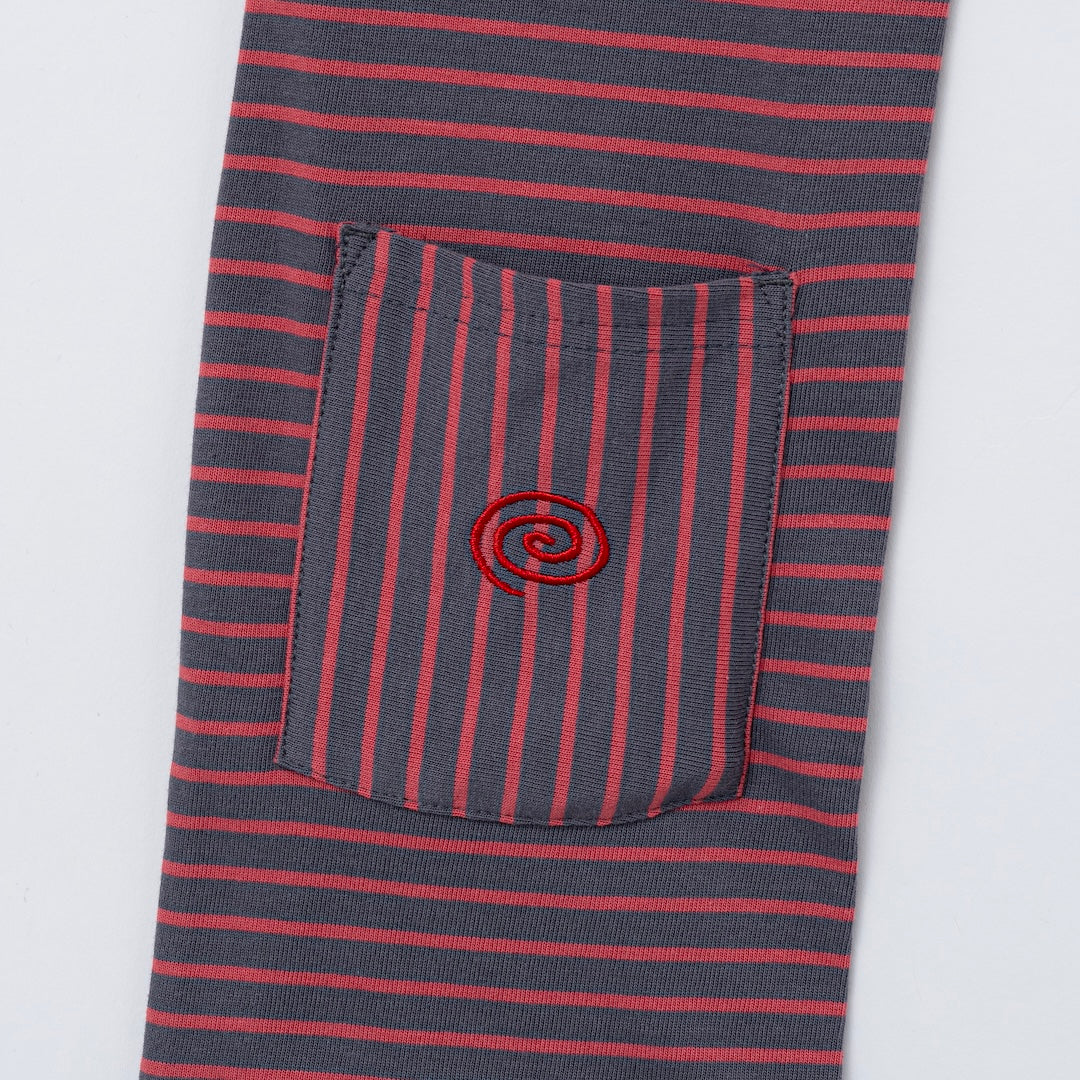 Border Scarf (GRAY&RED)