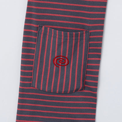 Border Scarf (GRAY&RED)
