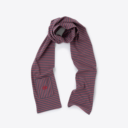 Border Scarf (GRAY&RED)