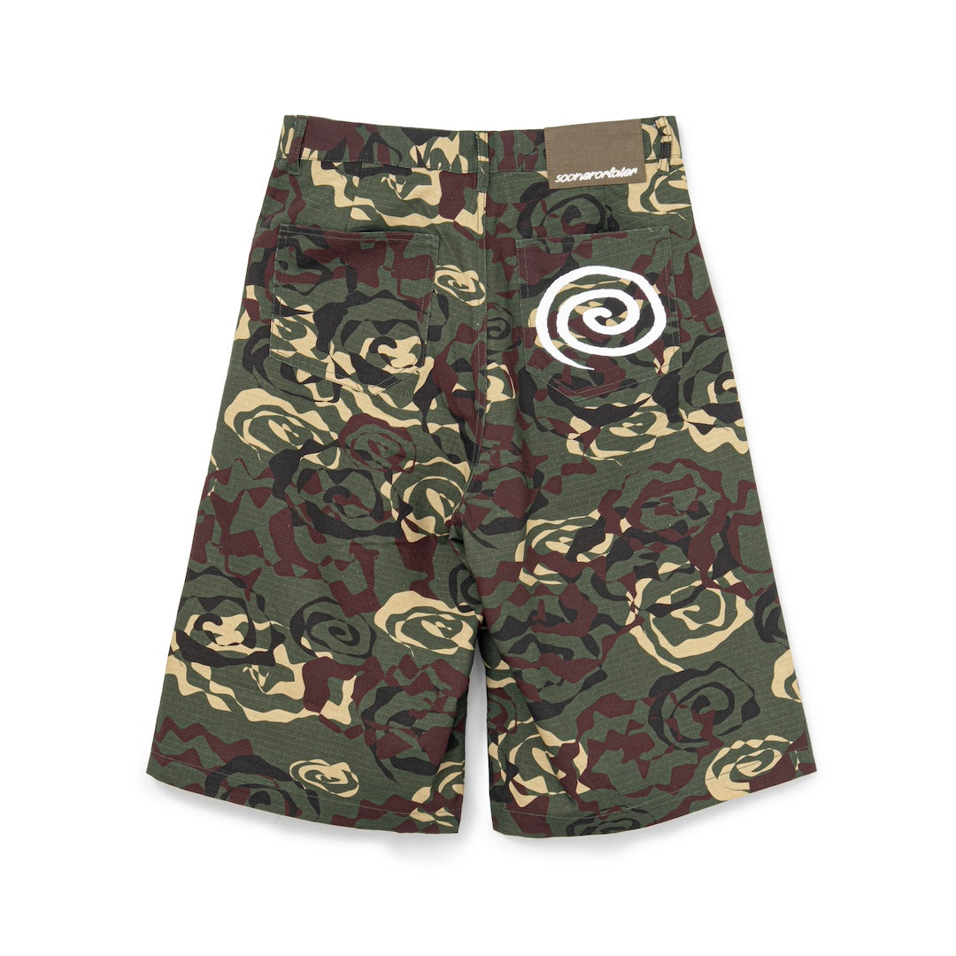 Cotton Ripstop Baggy Shorts (CAMO)