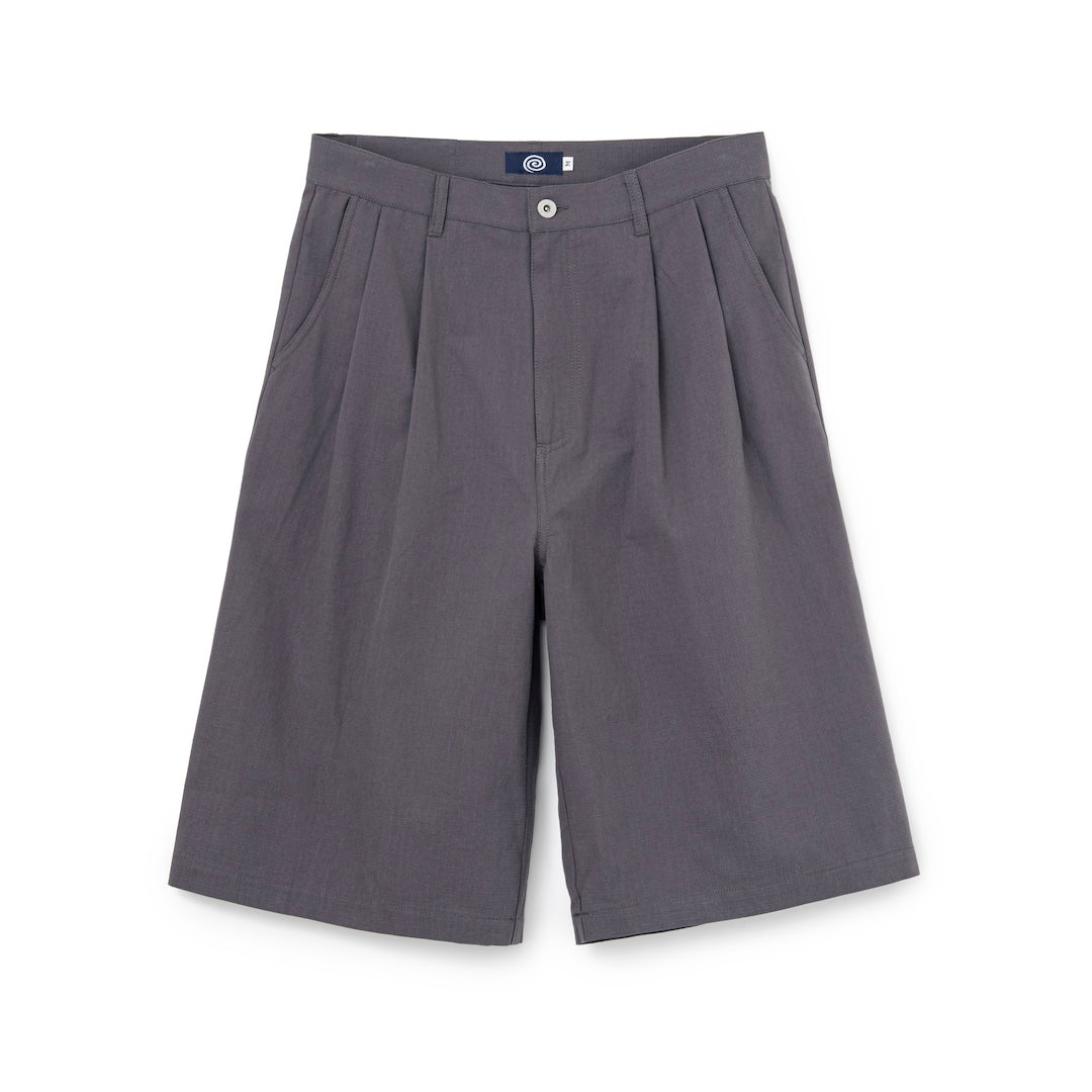 Cotton Ripstop Baggy Shorts (GRAY)