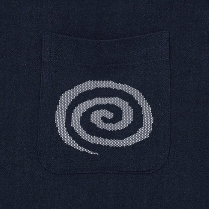 Open Collar S/S Shirt (NAVY)