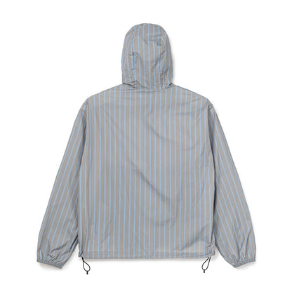Stripe Nylon Hooded Jacket (GRAY)