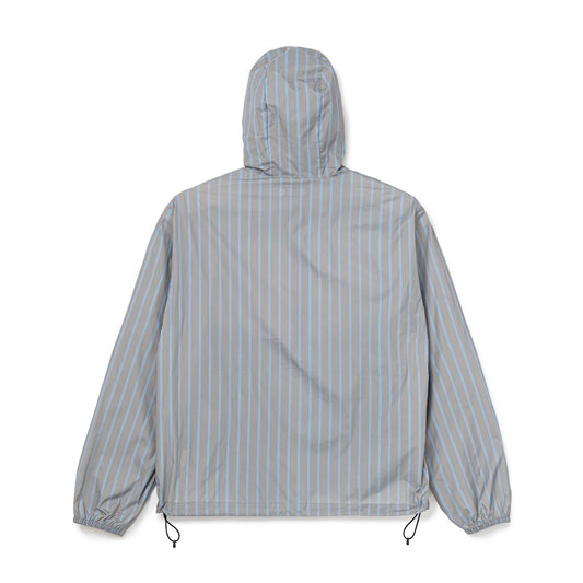 Stripe Nylon Hooded Jacket (GRAY)