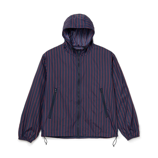 Stripe Nylon Hooded Jacket (NAVY)