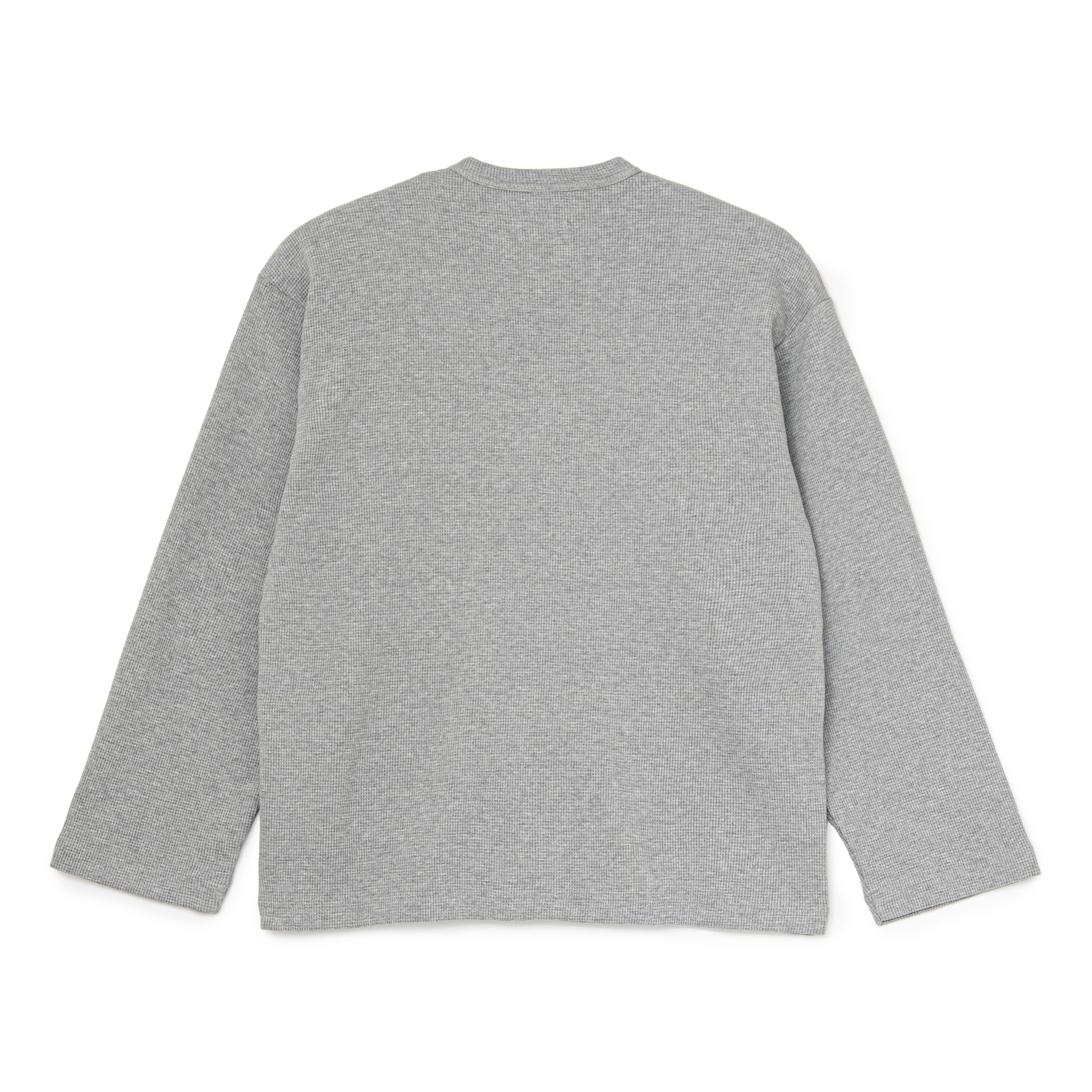 Waffle Crewneck Cardigan (GRAY) – SOL soonerorlater
