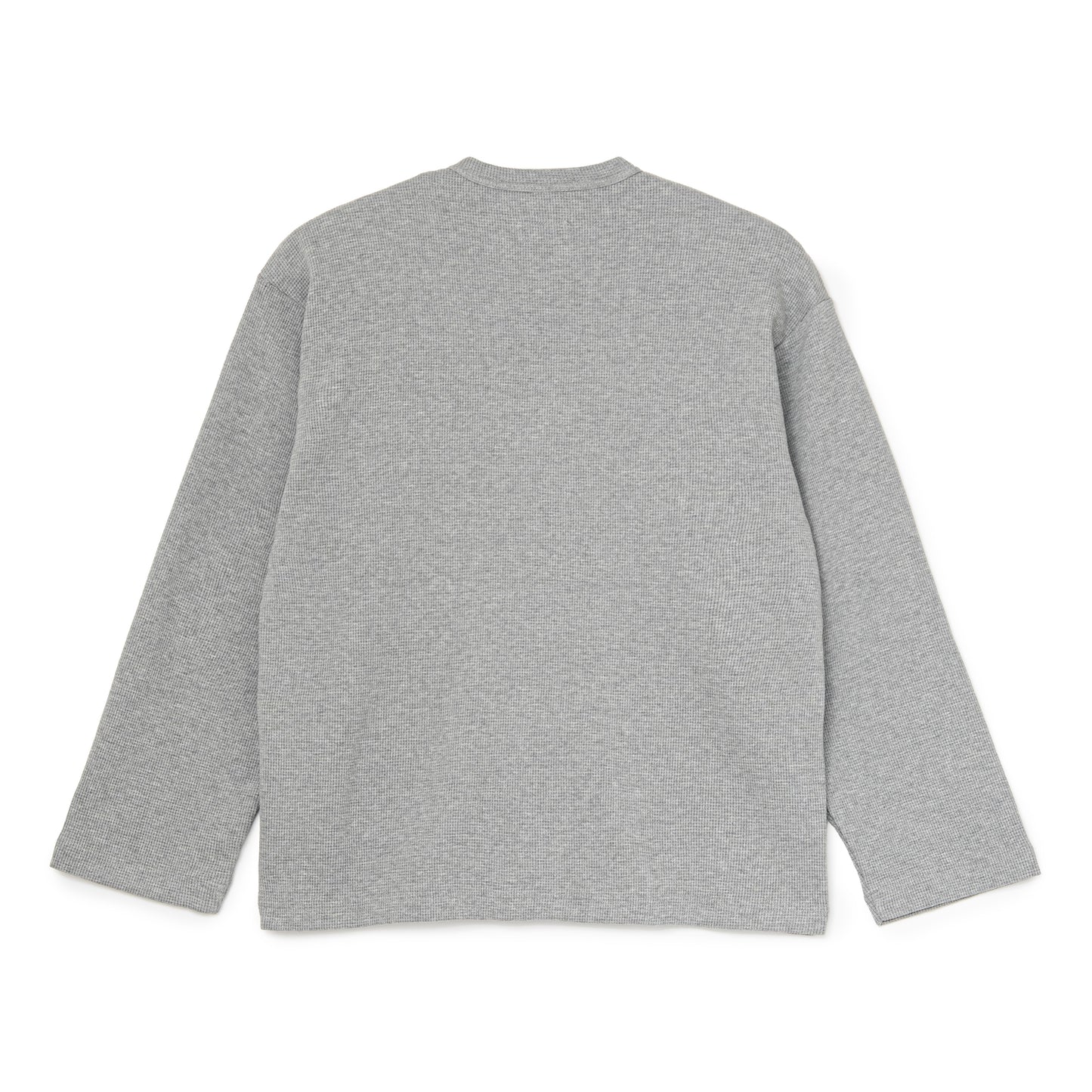 Waffle Crewneck Cardigan (GRAY)