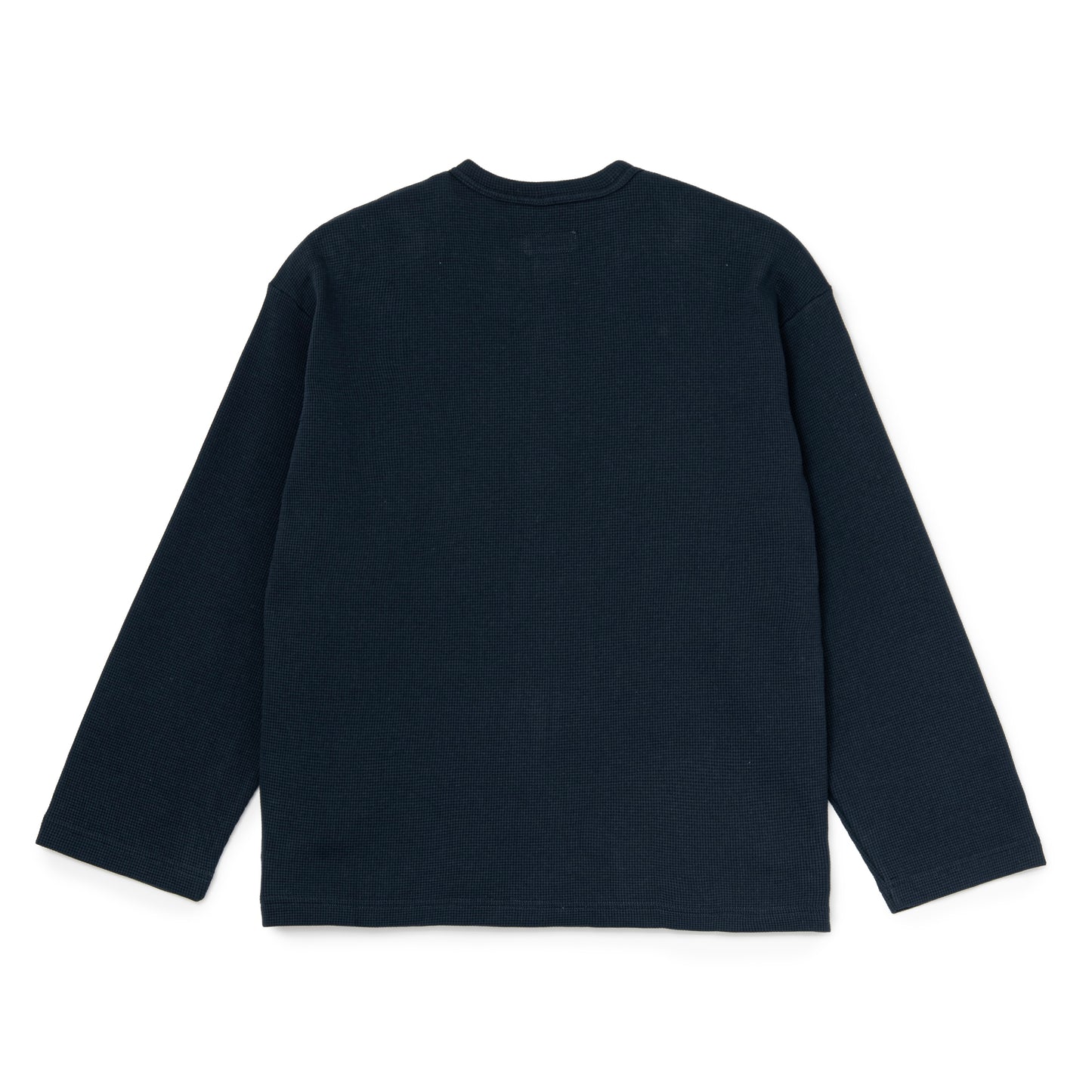 Waffle Crewneck Cardigan (NAVY)