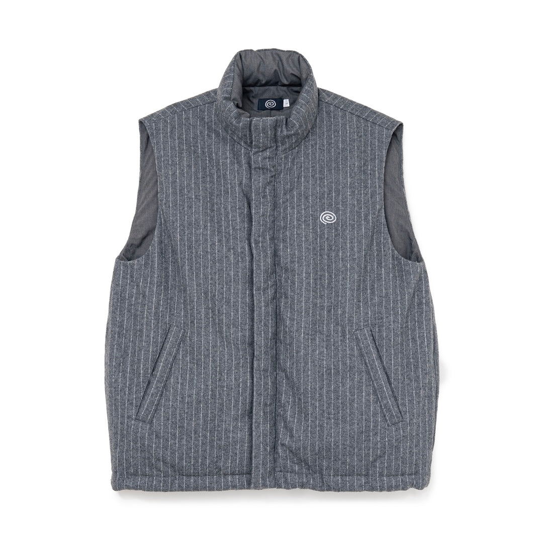 Pin-Stripe Padded Vest (GRAY)