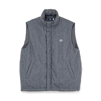 Pin-Stripe Padded Vest (GRAY)