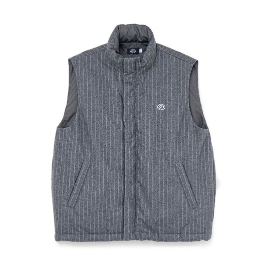 Pin-Stripe Padded Vest (GRAY)
