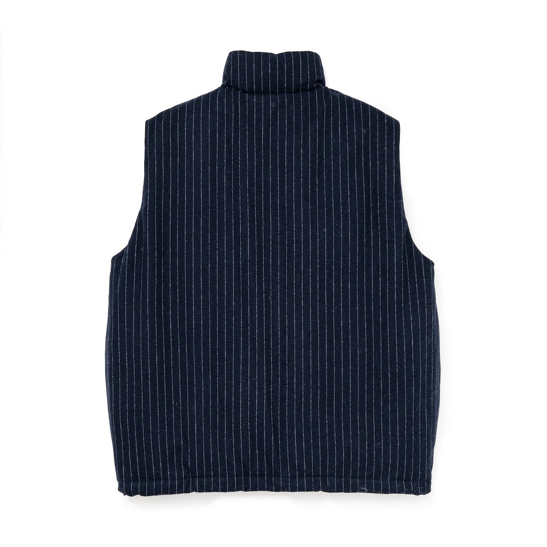 Pin-Stripe Padded Vest (NAVY)