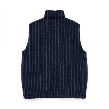 Pin-Stripe Padded Vest (NAVY)
