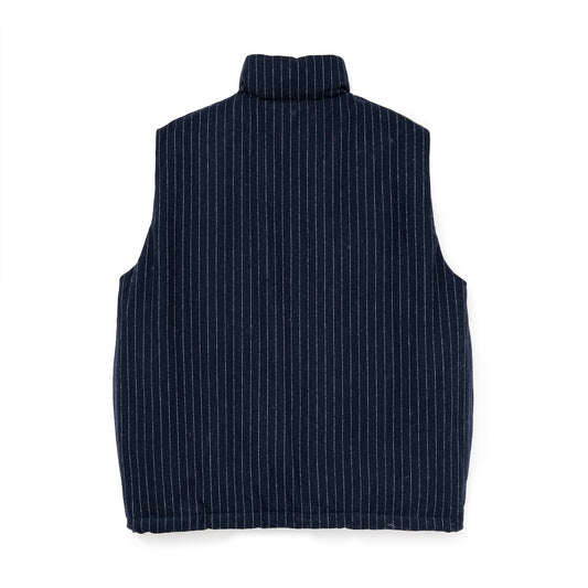 Pin-Stripe Padded Vest (NAVY)